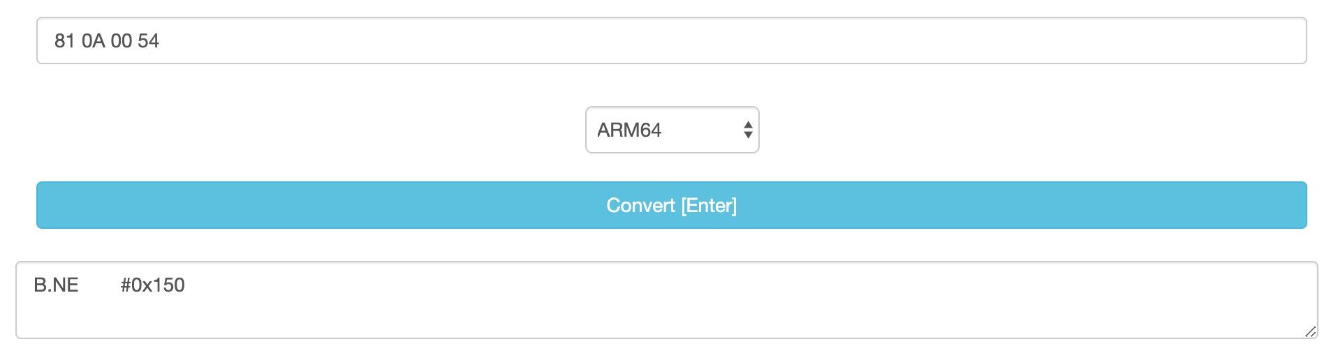 Hex To Arm Conv